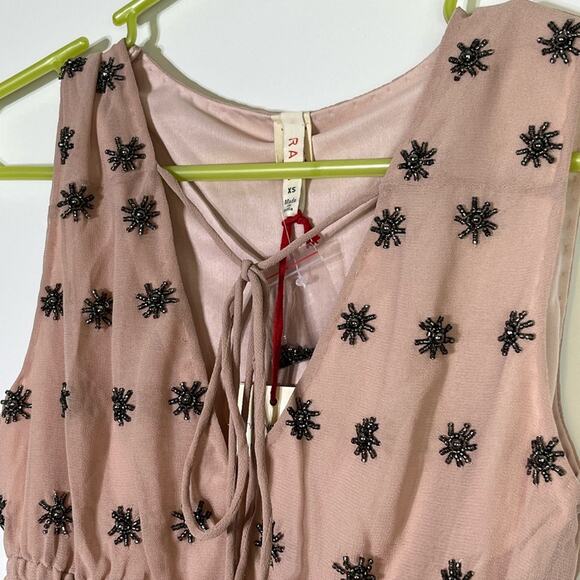 Raga Seeing Stars Embellished Crop Top Co-ord in Pink XS NWT - Picture 4 of 8